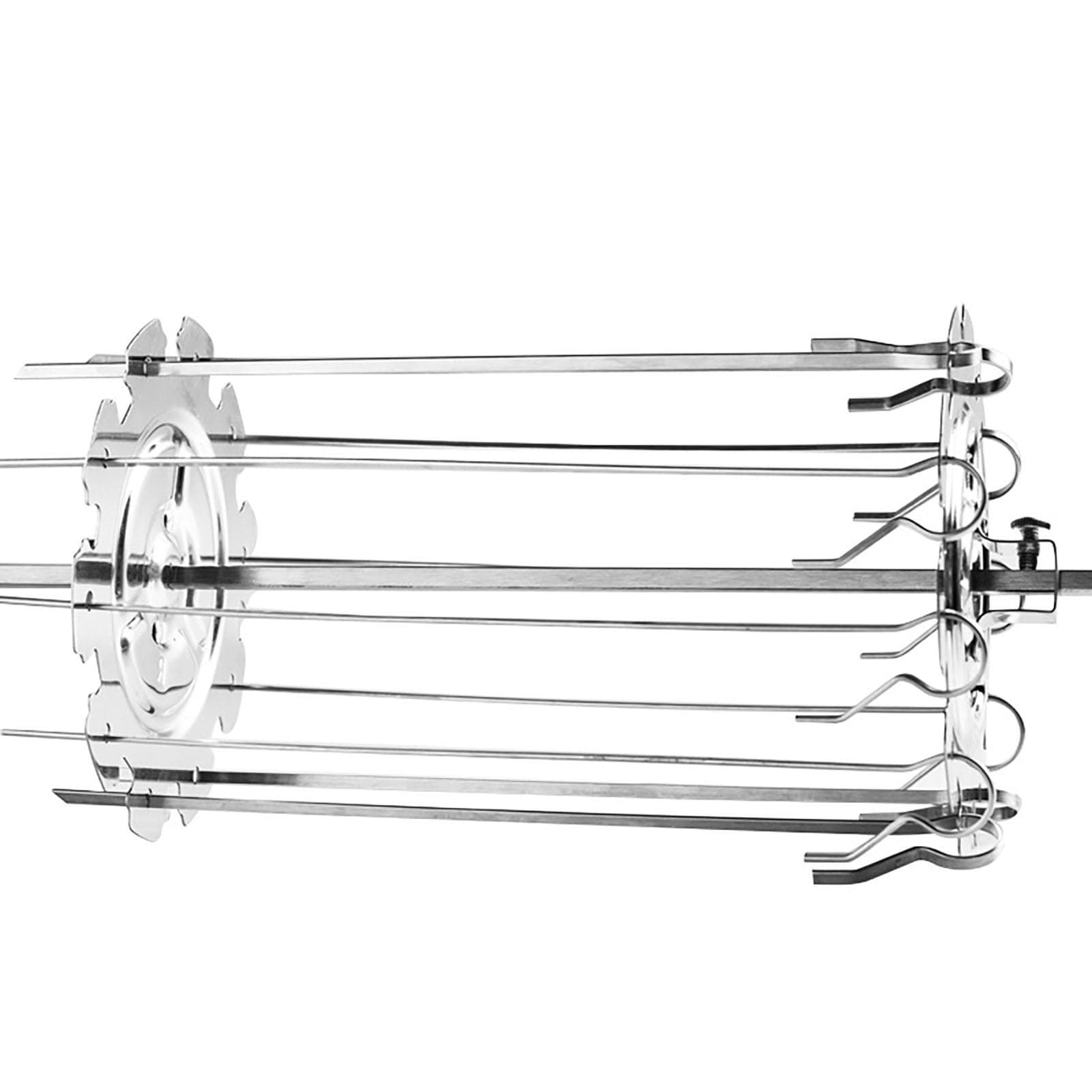 BBQ Roaster Rotisserie Skewers Needle Cage Oven Kebab Grill Stainless Steel Barbecue Tools for