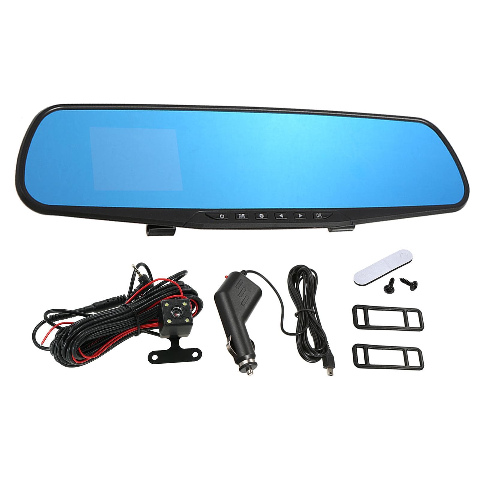 Dual Camera Car Driving Recorder 1080P Full HD Dual Dash Cam 170degrees Wide Angle Lens Parking Monitor D black