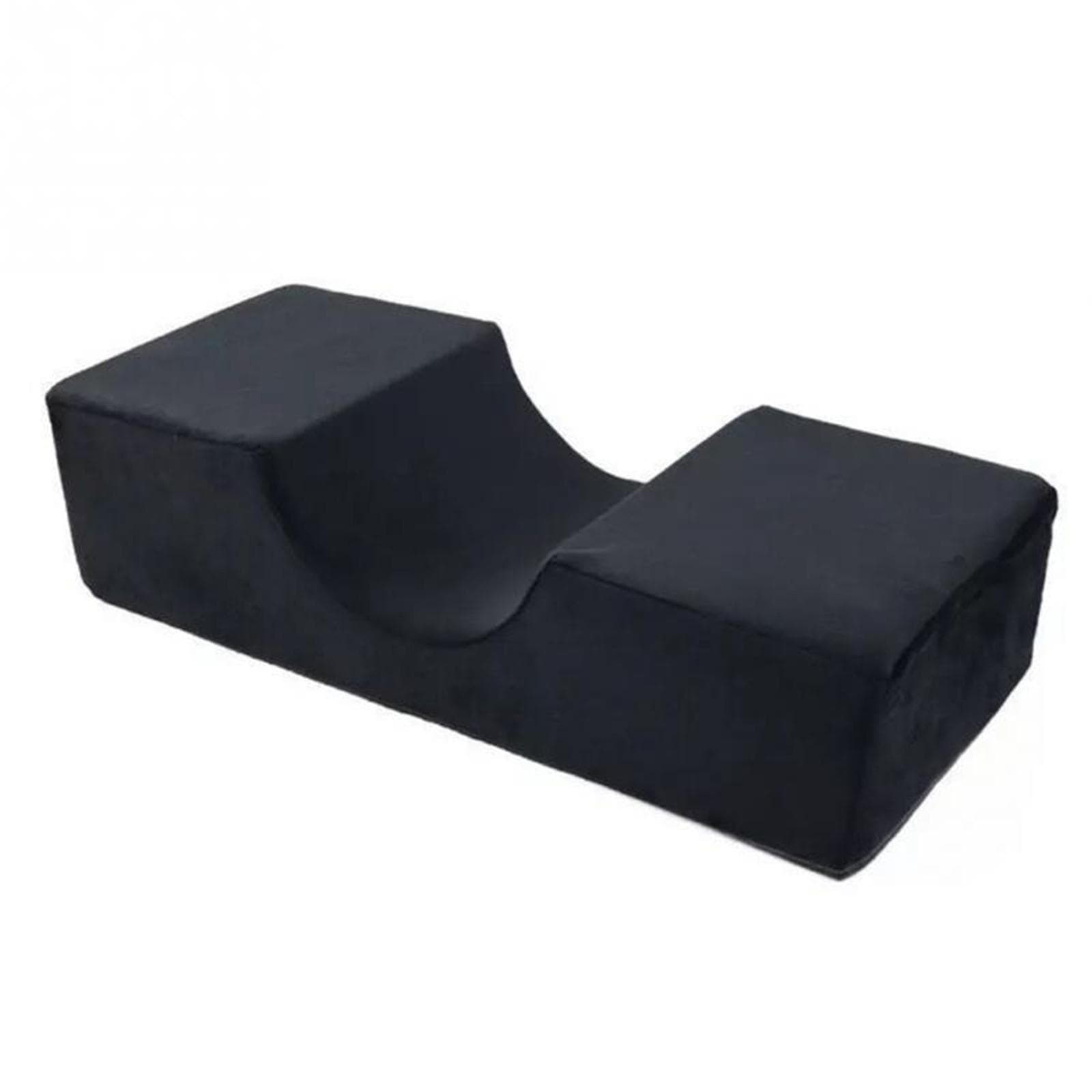 U-shaped Pillow for Lash Extensions Sponge Pillow Eyelash Extension Neck Support Pillow Black flock pillowcase