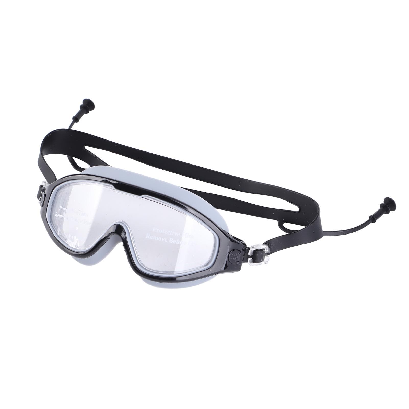Large Frame High Grade Swim Goggles Waterproof Fogproof HD Swimming Glasses for Men Women Black