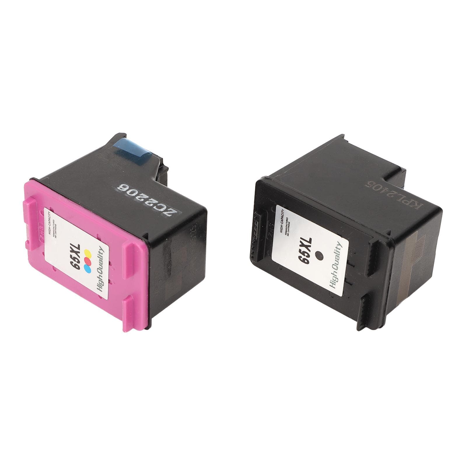 2pcs Black Colored 65XL Ink Cartridges Replacement for HP for Envy 5055 5052 5010 for DeskJet 3755