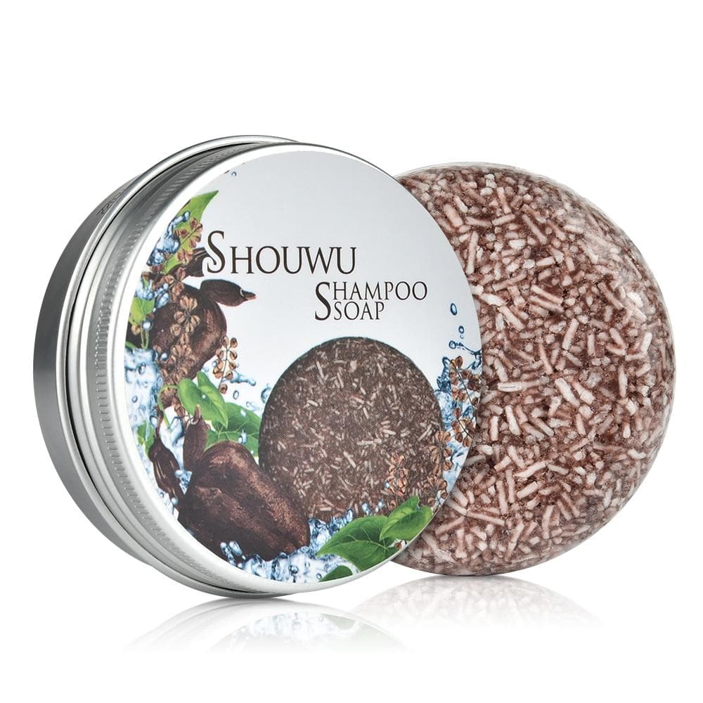 Polygonum Multiflorum Natural Hair Shampoo Soap Pure Plant Shampoo Bar Enhance Hair Root Soap brown