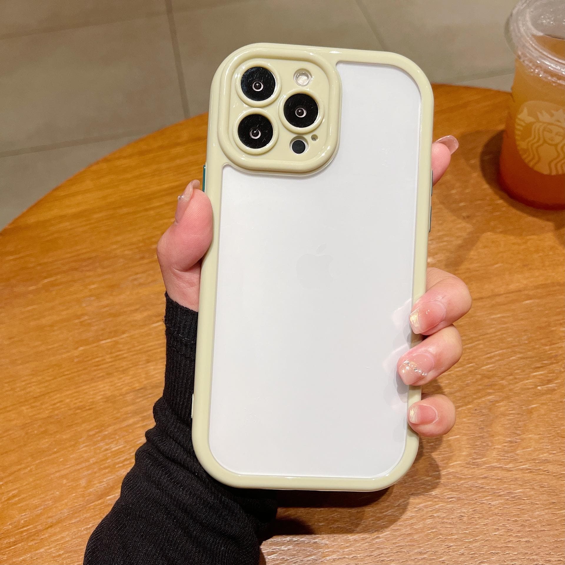Applicable To Apple 16 Cream Mobile Phone Case IPhone 14 Transparent 11 Soft 12 Shell Pro Max Protection 13 Set 15 Apple 7plus/8plus