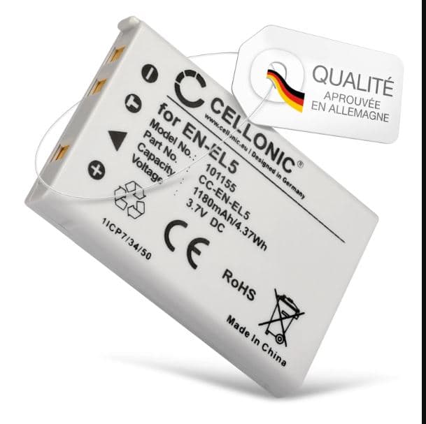 Battery type EN-EL5 for Nikon CoolPix 3700 5900 510 p90 4200 1300mAh