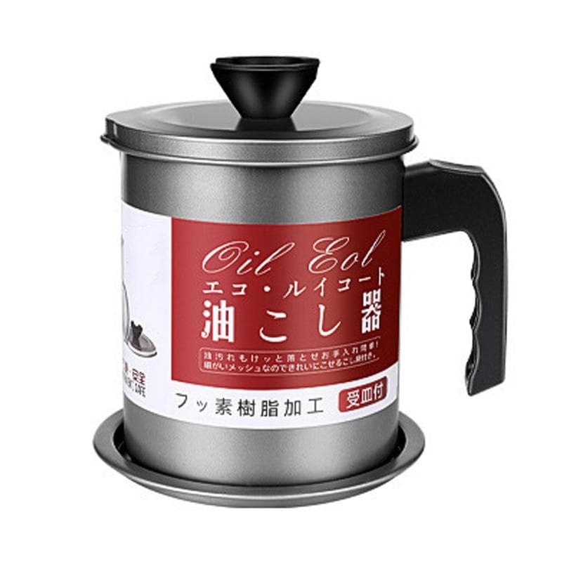 Residue Filter Oil Can Stainless Steel Large Capacity Kitchen Fat Storage Container for Cooking Short