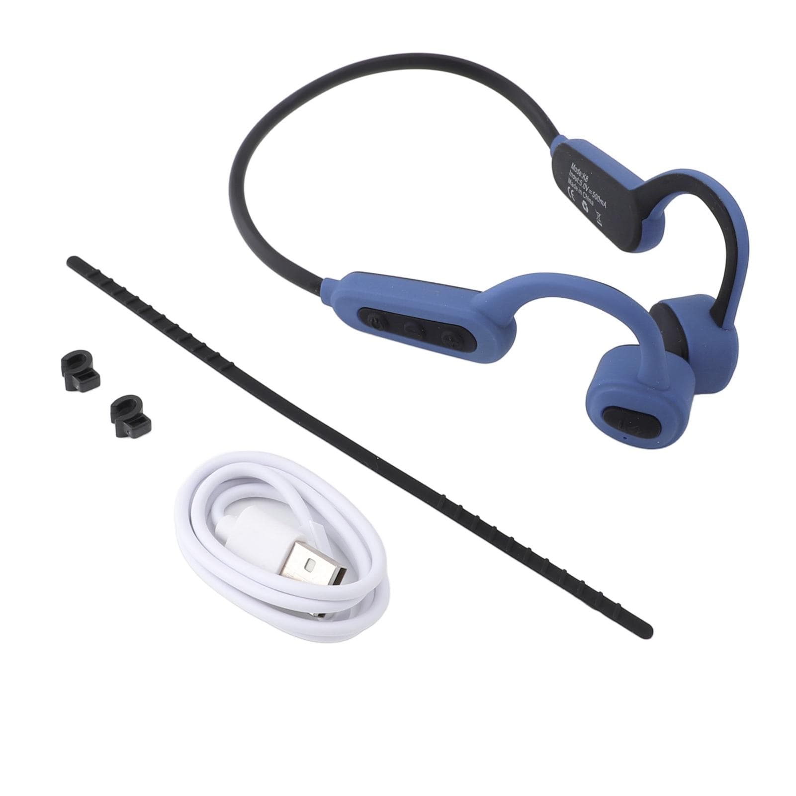 Bone Conduction Open Ear Bluetooth Sport Headphones IP68 Waterproof Wireless Lightweight Earphones blue