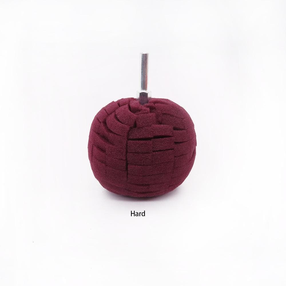 Car Polishing Pad Buffing Foam Sponge Pad Cone Polisher Buffer Pad Automotive Waxing Kit for Car Wheel Hub Headlight Polishing maroon