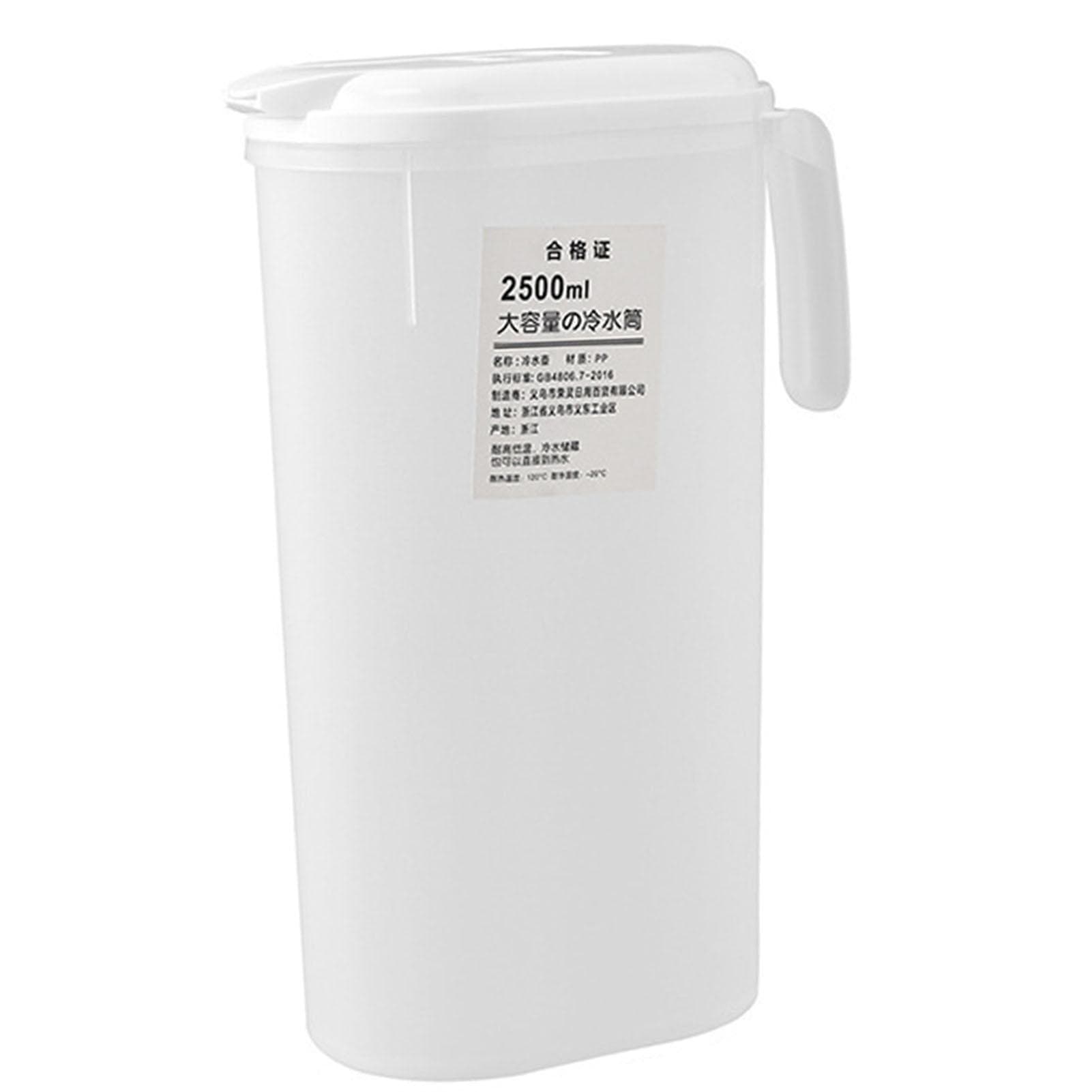 Fridge Door Water Pitcher 2500ML Large Capacity Refrigerator Water Pitcher with Lid for Picnics