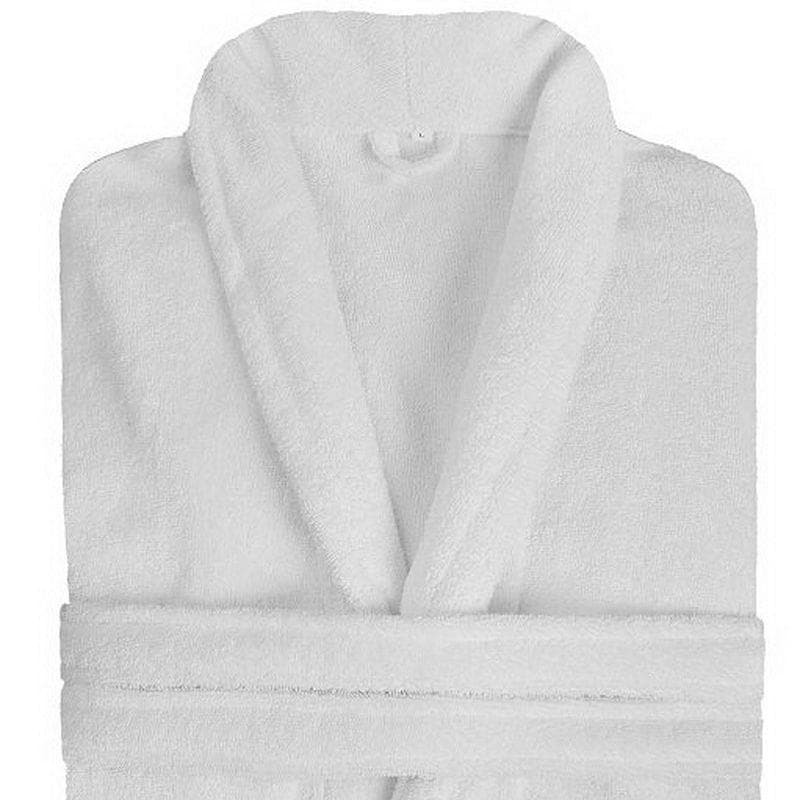 Terry Bathrobe Women's Autumn and Winter Luxury Couple Dressing Gown Long-sleeved Nightgown for Women XL white