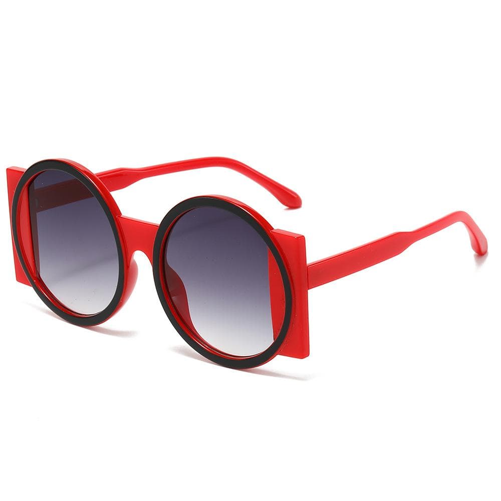 Women's Round Double Color Sunglasses Fashion Retro Trend Sunglasses Travel Street Holiday Party Beach Glasses red
