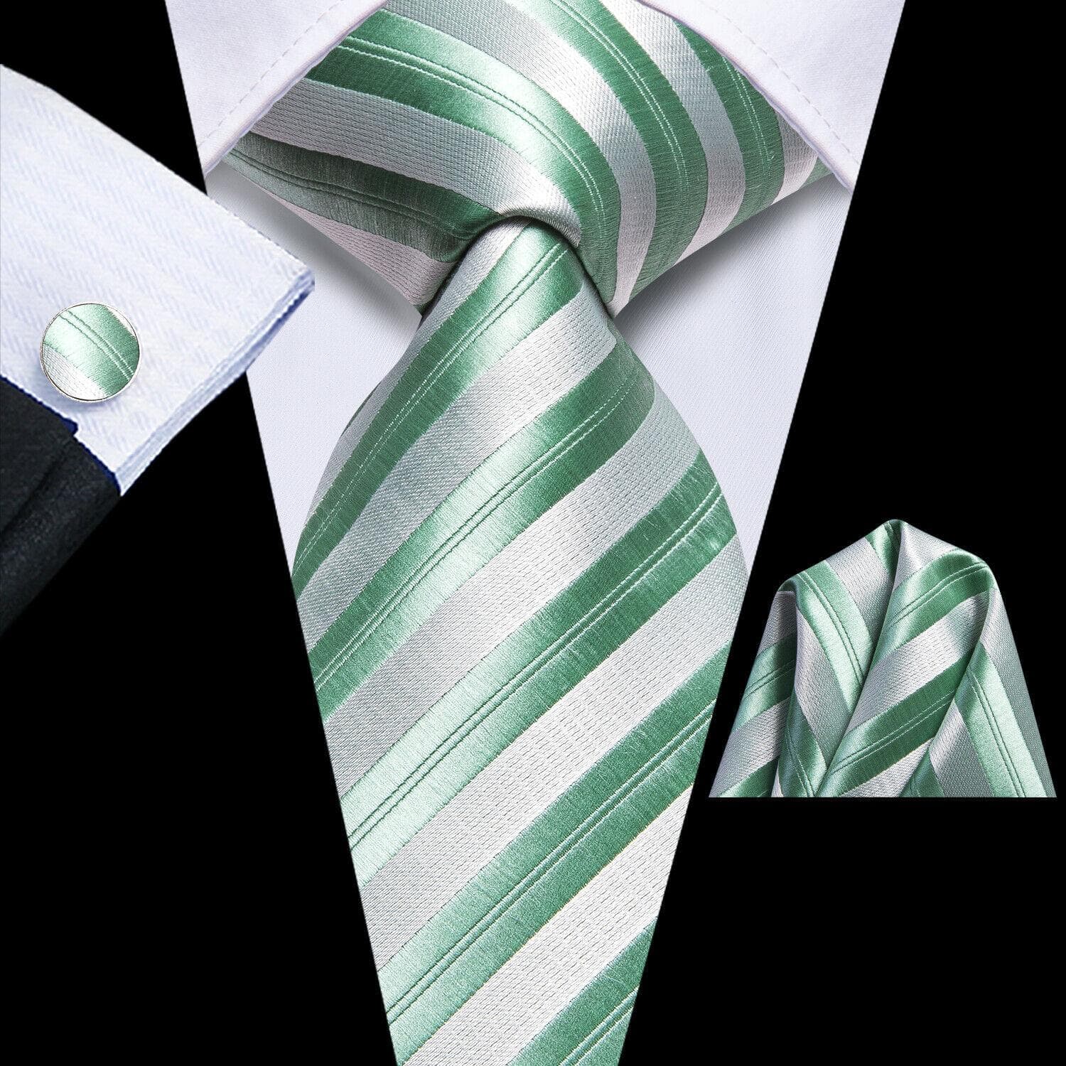 Hi-Tie Ties for Men Silk Tie Sets Pocket Square Cufflinks Wedding Formal Business Party Mens Tie Sets N-3786