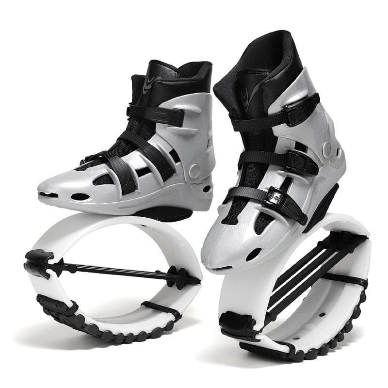 Kangaroo Jumping Shoes Slimming Body Bouncing Sport Fitness Boots  Adult Kids Jumps XXL 42-44 black/silver