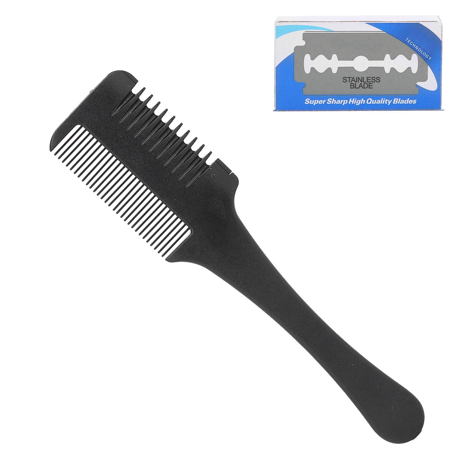 Hair Razor Comb Removable Double Edge Razor Blades Professional DIY Hair Thinning Comb