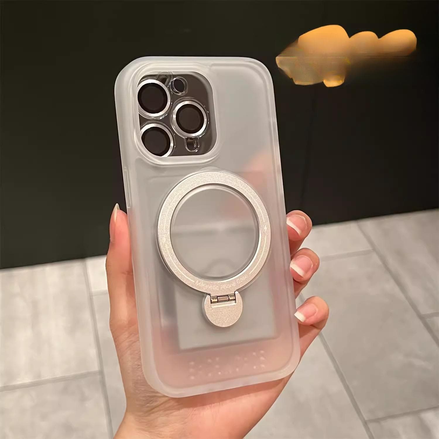 360 Fulcrum Shell Suitable for IPhone15 Mobile Phone Case Rotating Bracket Magnetic Suction Apple 14Pro Matte Pc Protection Case iPhone12promax