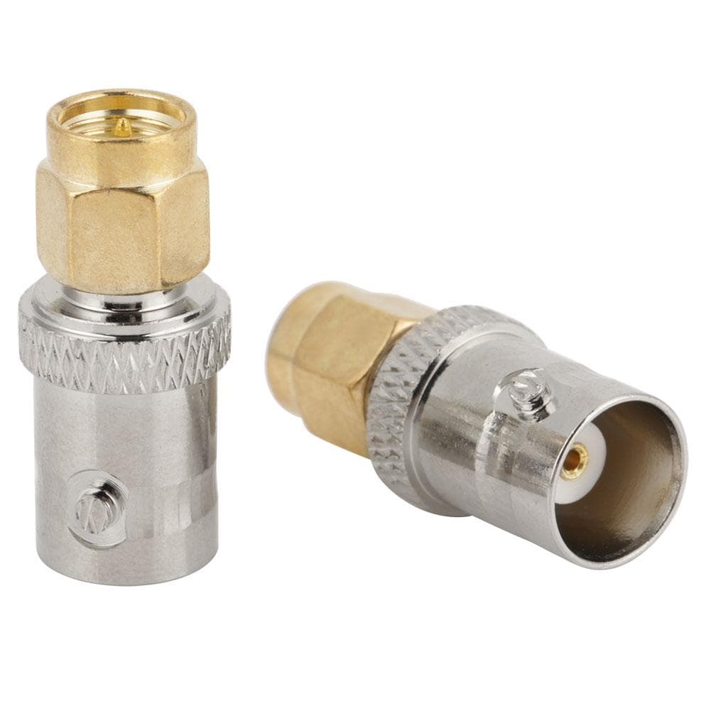 2pcs BNC Female to SMA Male Type RF Connector Coaxial Adapter Test Converter