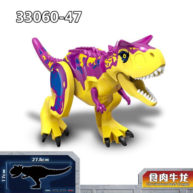 28CM Huge Raptor  Carnotaurus Building Blocks Dinosaur Bricks Tyrannosaurus T-Rex Assemble Kids Toys Kids Gift Christmas Gifts 19