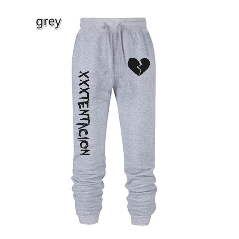 XXXTENTACION Printed Sweatpants Men/women's Autumn Winter Casual Loose Sport Pant Trousers XXL grey