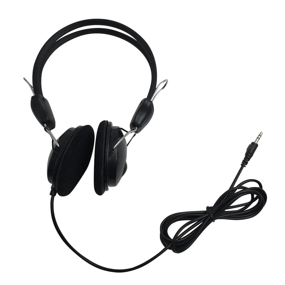 Headset Earphone Earbud Stereo Headphone 3.5mm Port Wired Earphone for Industrial Metal Detector black