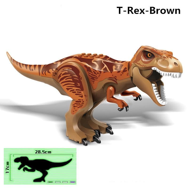 28CM Huge Raptor  Carnotaurus Building Blocks Dinosaur Bricks Tyrannosaurus T-Rex Assemble Kids Toys Kids Gift Christmas Gifts 02