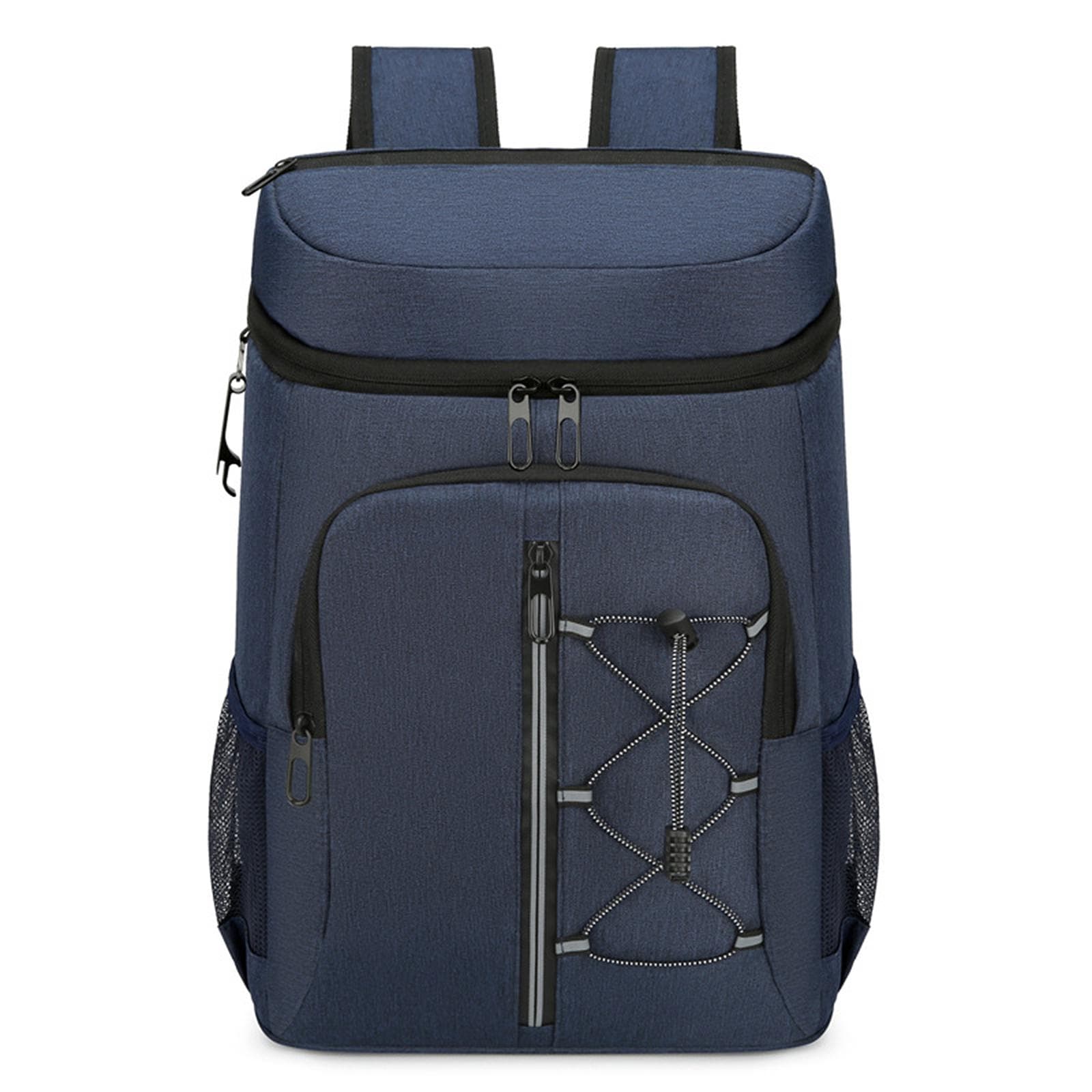 Insulated Cooler Backpack Comfortable Soft Cooler Bag Lightweight Camping Backpack blue