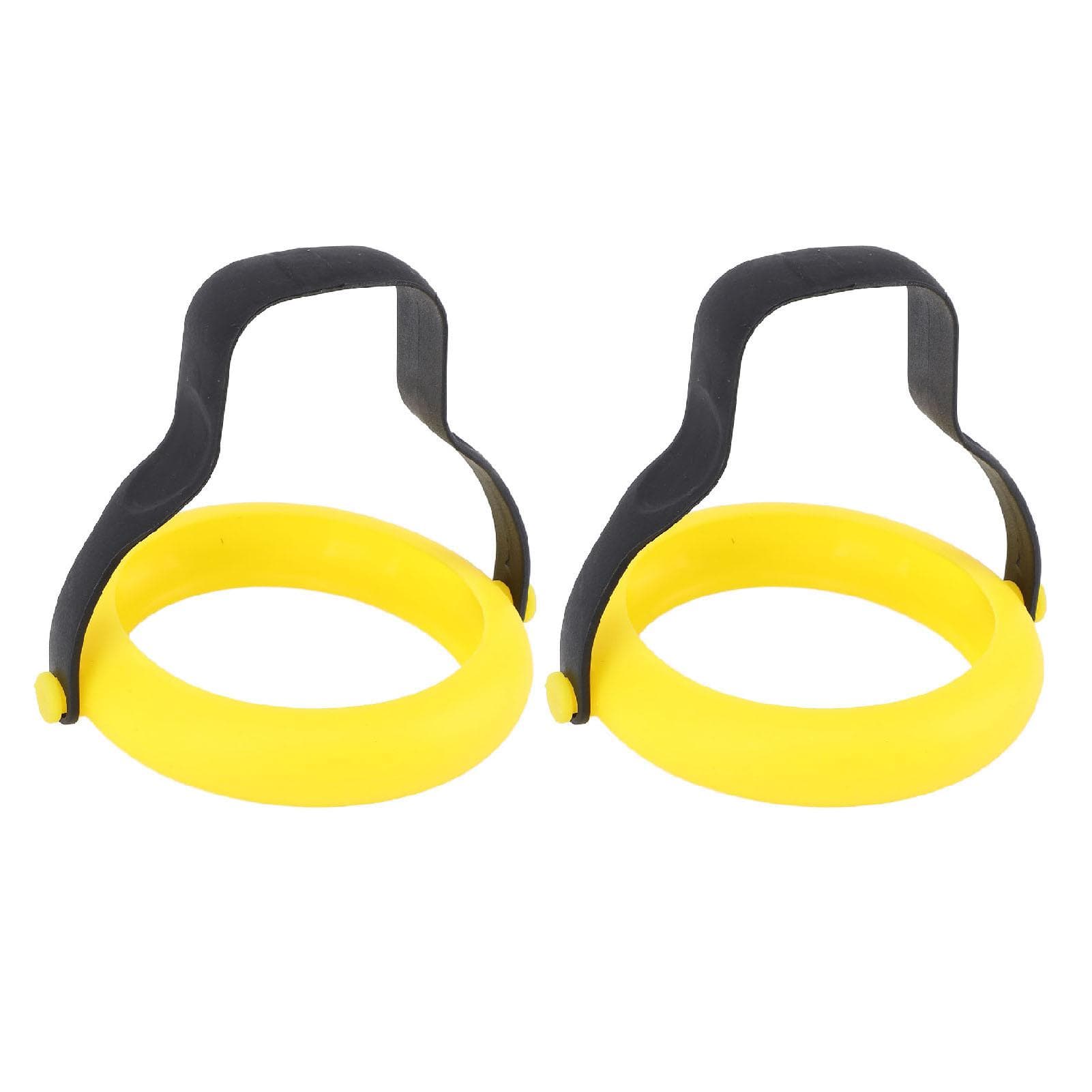 2 Pcs Silicone Egg Ring Heat Resistant Nylon Handle Dishwasher Safe Non Stick Round Egg Shaper