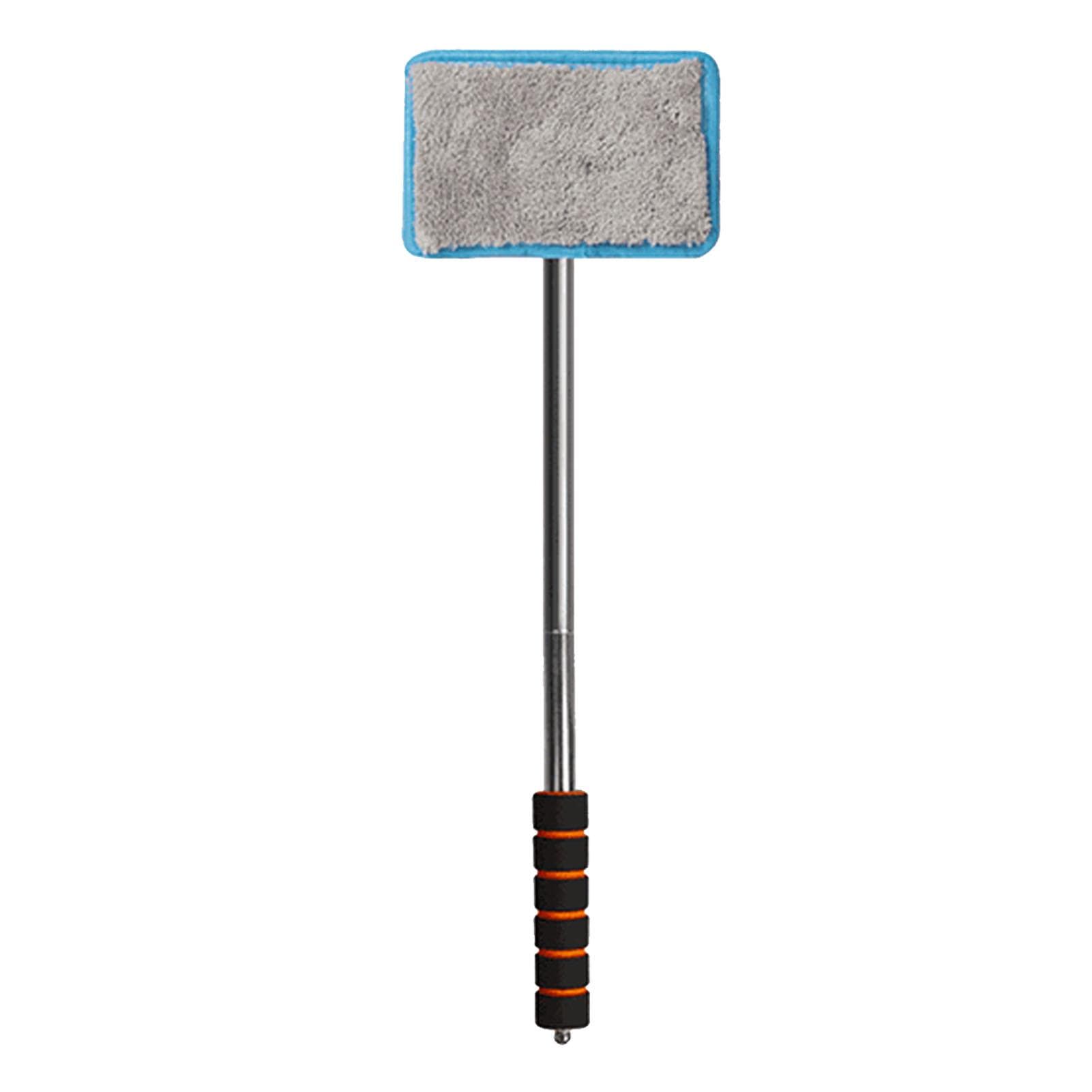 Car Windshield Cleaning Brush Aluminum Alloy Microfiber Car Window Cleaner Retractable Car blue