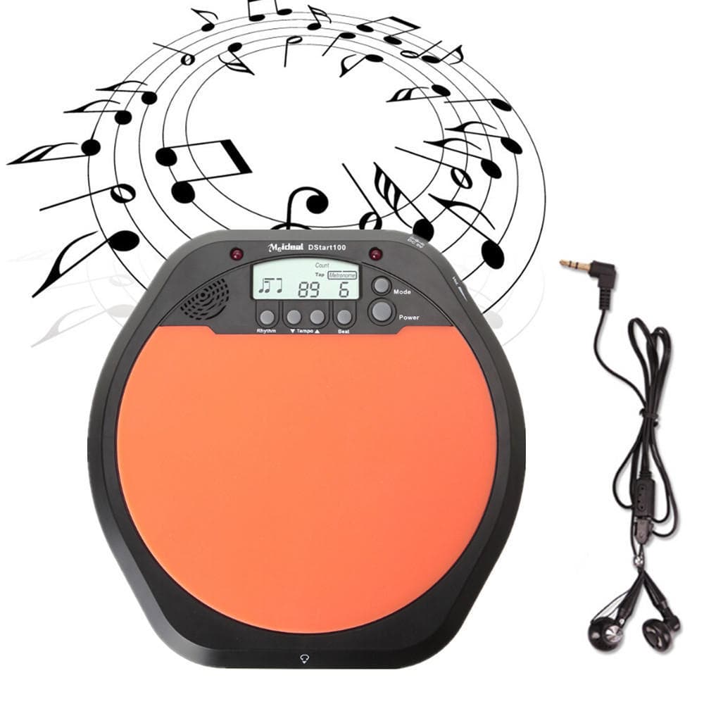 Lightweight Digital Electric Electronic Drum Pad with LCD Screen for Training Practice Metronome