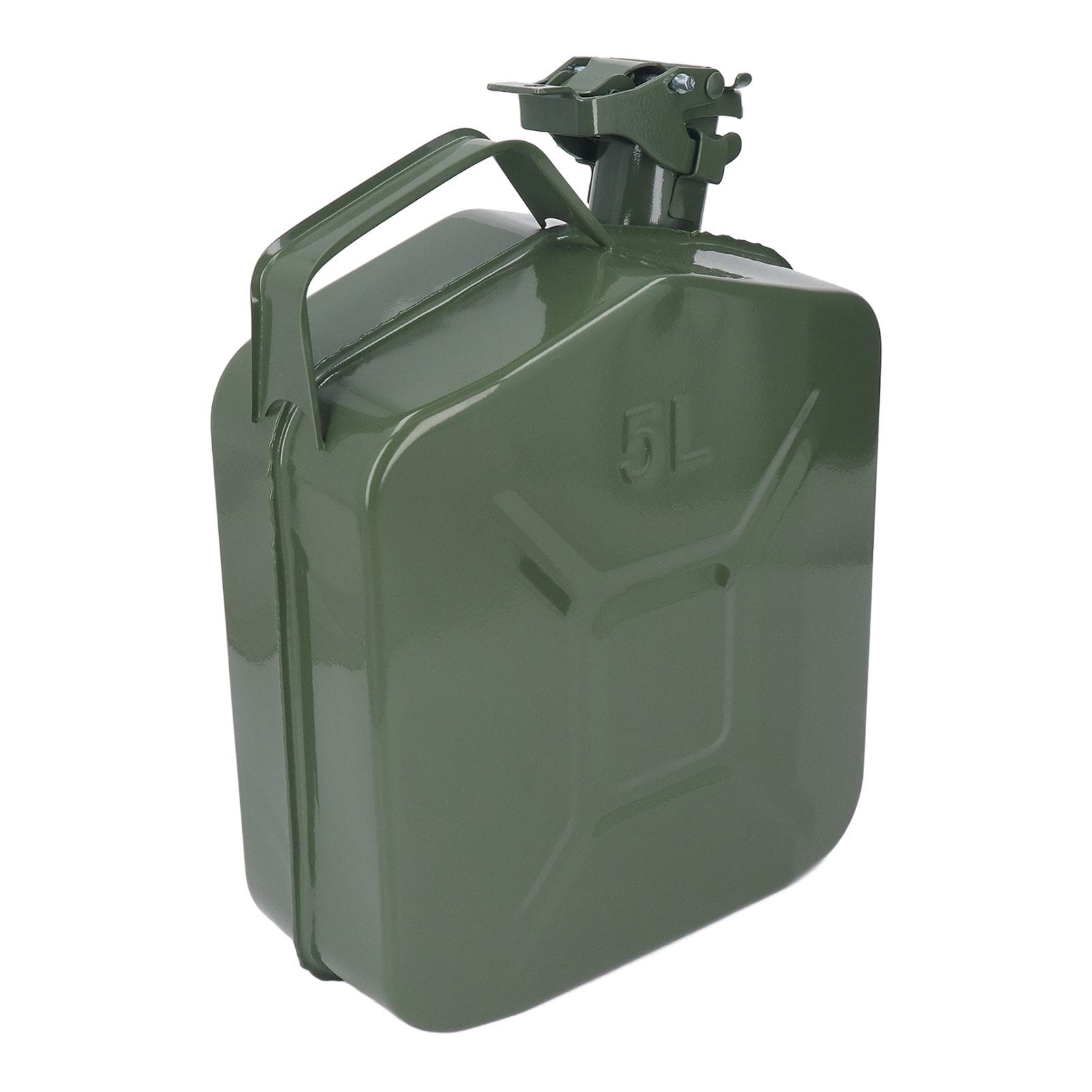 1.3 Gallon 5L Gasoline Container Thickened Stainless Steel Fuel Tank Carrying Can with Portable