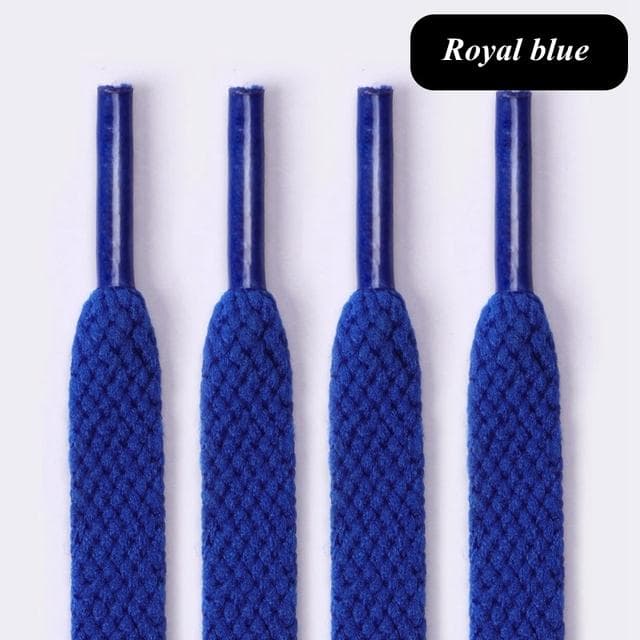 1Pair Flat Shoelaces 60-180cm for Sneakers 8mm Fabric Shoe Laces Color Shoe Lace Boot Laces for Shoes Classic Soft Shoestrings 120cm royal blue