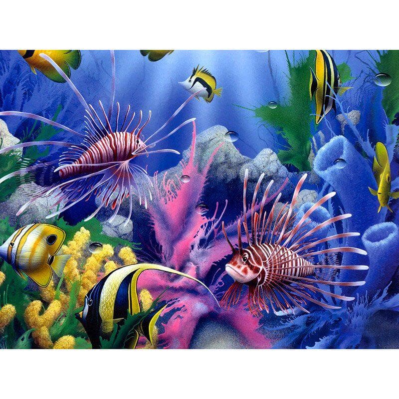 Diamond Painting Cross Stitch Full Round Drill Marine life Diamond Embroidery 20X30CM