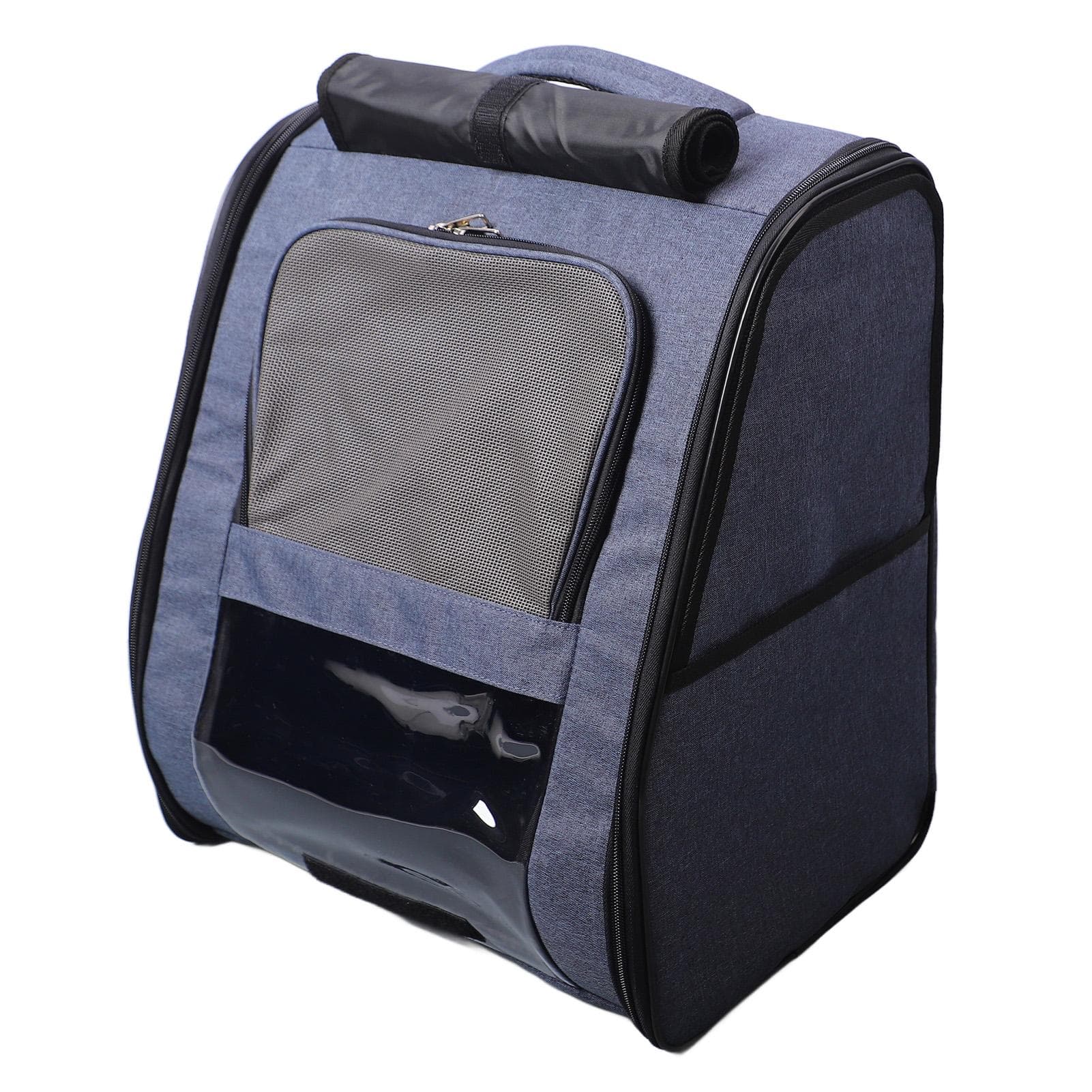 Pet Carrier Backpack Large Capacity Polyester Pet Bag Stress Prevent Multipurpose Pet Backpack with Large dark blue