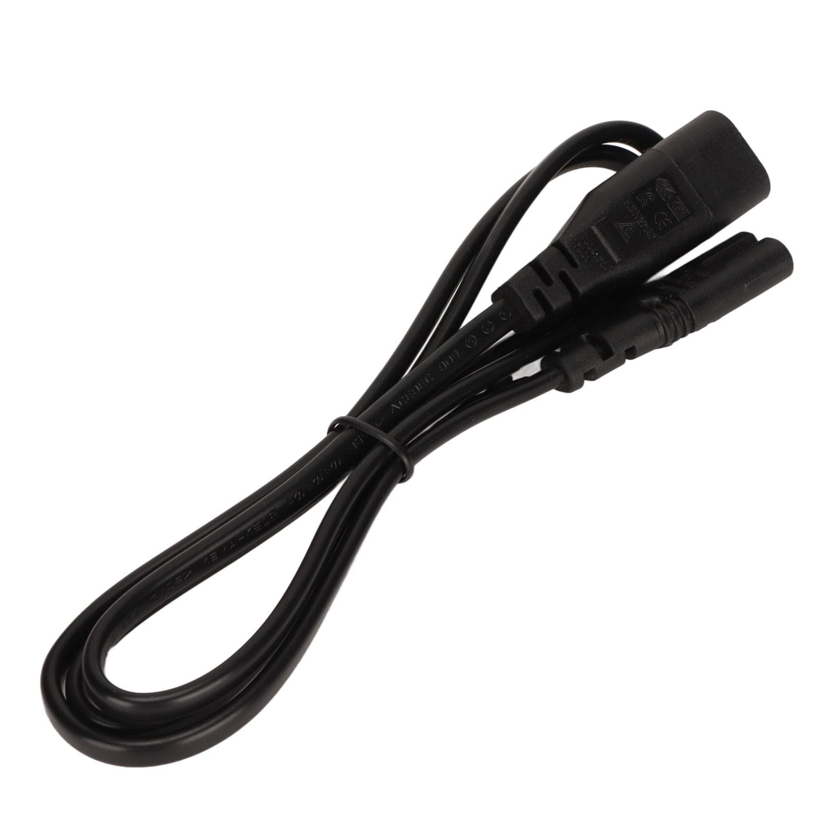IEC 320 C8 Plug to C7 Power Cable 3.3 Feet 1500W 2.5A Heat Resistant Waterproof Power Extension