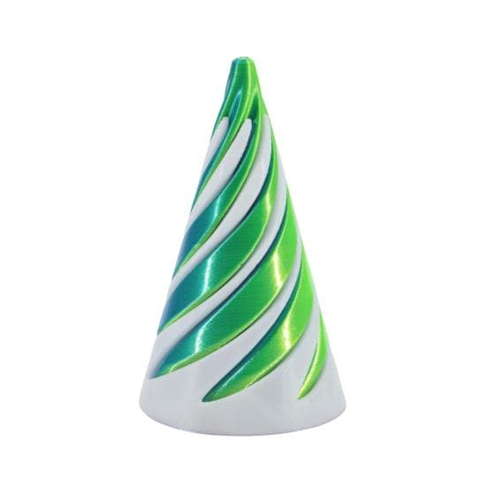 3D Printed Spiral Cone Toy Vortex Thread Illusion Impossible Spiral Cone Passthrough Sculpture Stress Relief Kids Adults Mini Spiral Cone Fidget Toy green