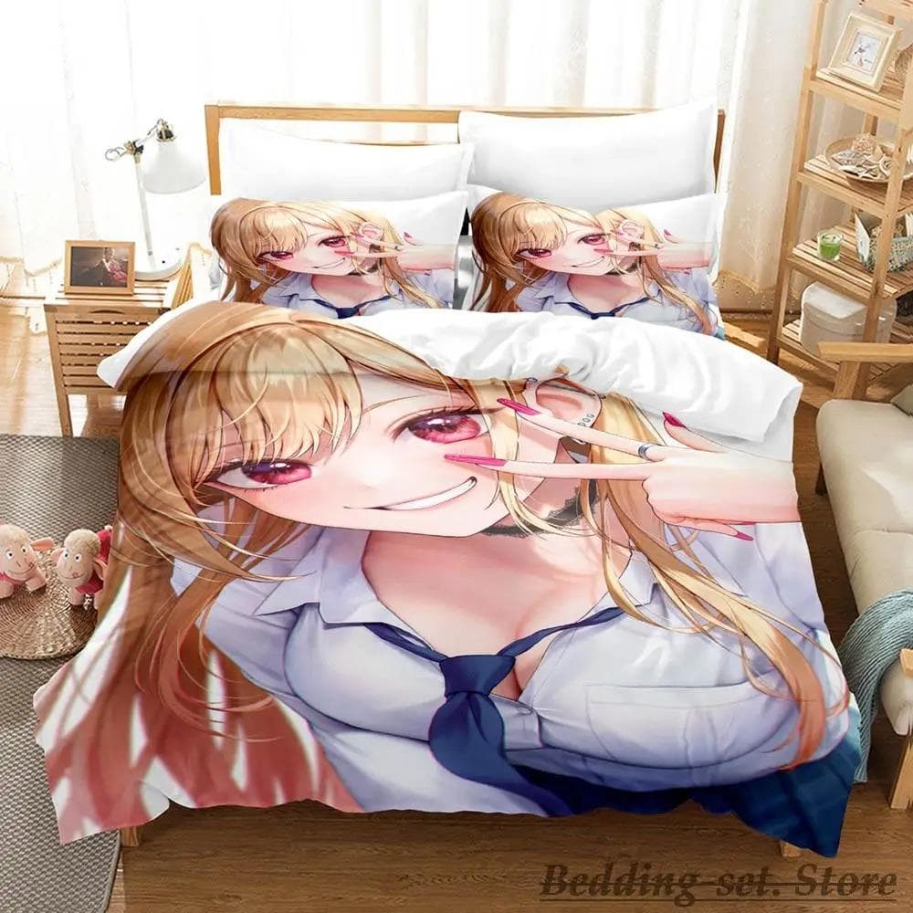 Marin Kitagawa Bedding Set Single Twin Full Queen King Size Bed Set Adult Kid Bedroom Duvetcover Sets Anime parure de lit 70x133cm 2pcs