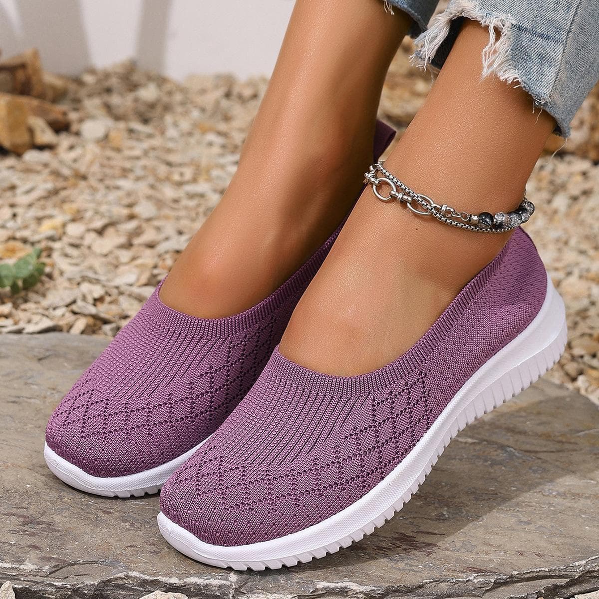 Women's Shoes 2025, Women's Casual Shoes, Mom Shoes 35 purple