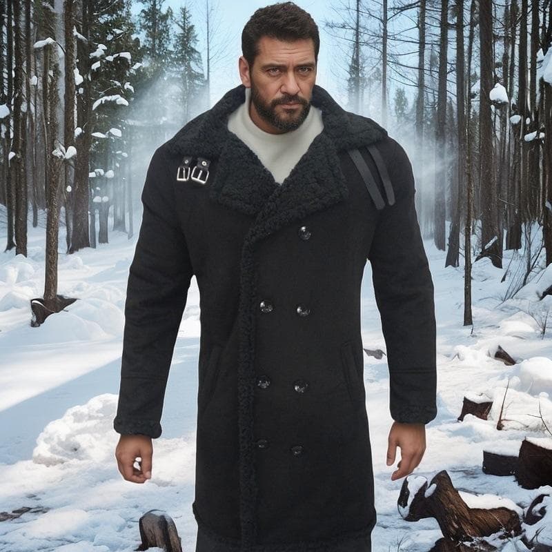 Fur One-piece Men's Coat Thickened Fur Suede Faux Fur Jacket 5XL