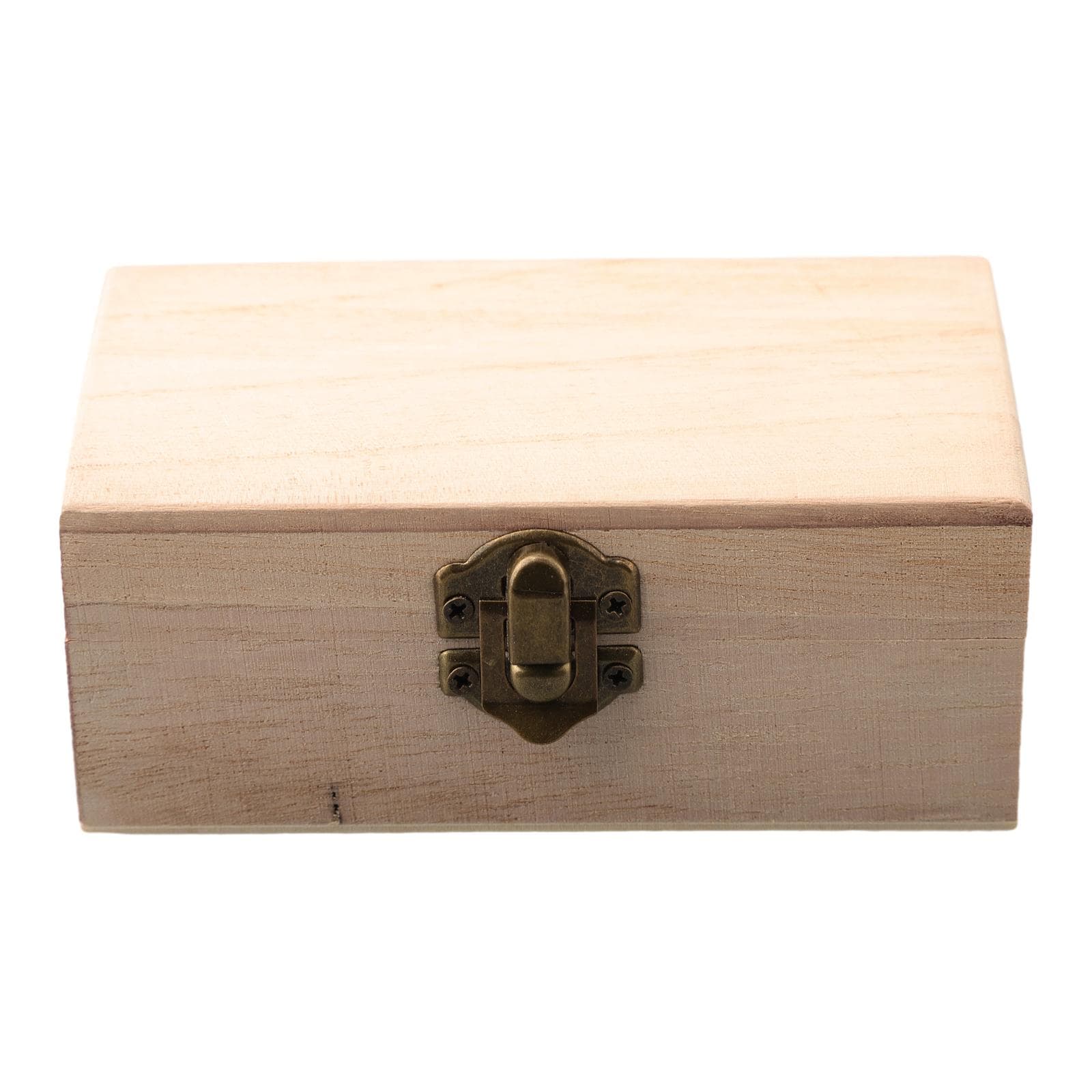 Box 1pcs/3pcs Plain Wooden Hinged Storage Boxes Craft S