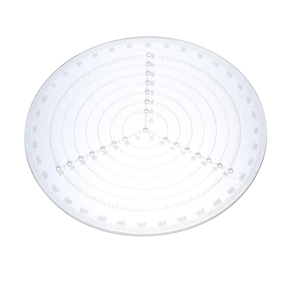 Round Center Finder Compass Clear Acrylic Lathe Centering Tool Circle Gauge for Drawing Circles transparent