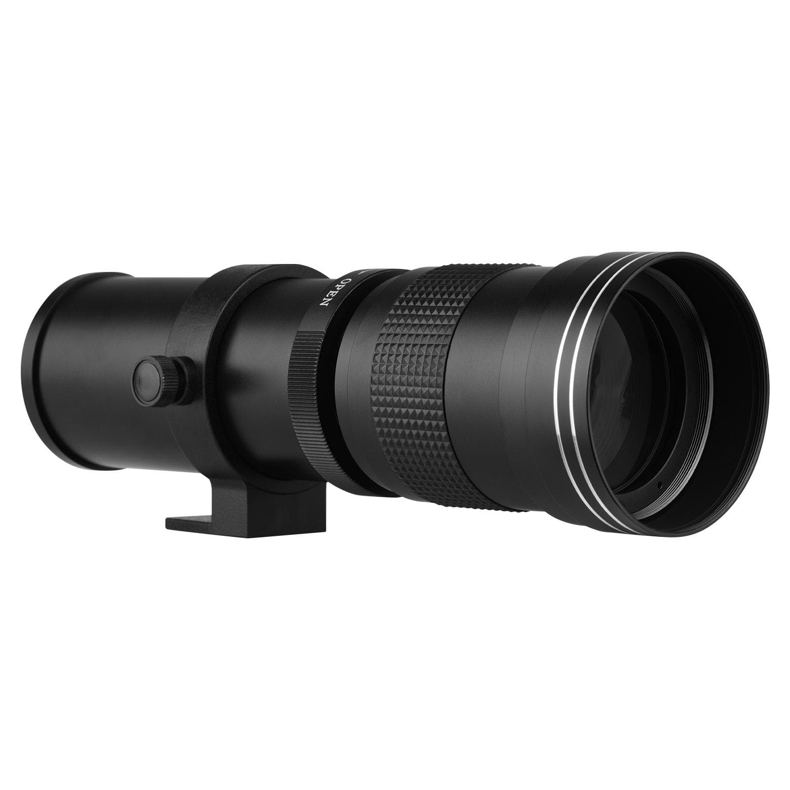 Camera MF Super Telephoto Zoom Lens F/8.3-16 420-800mm T Mount with Universal 1/4 Thread Replacement black