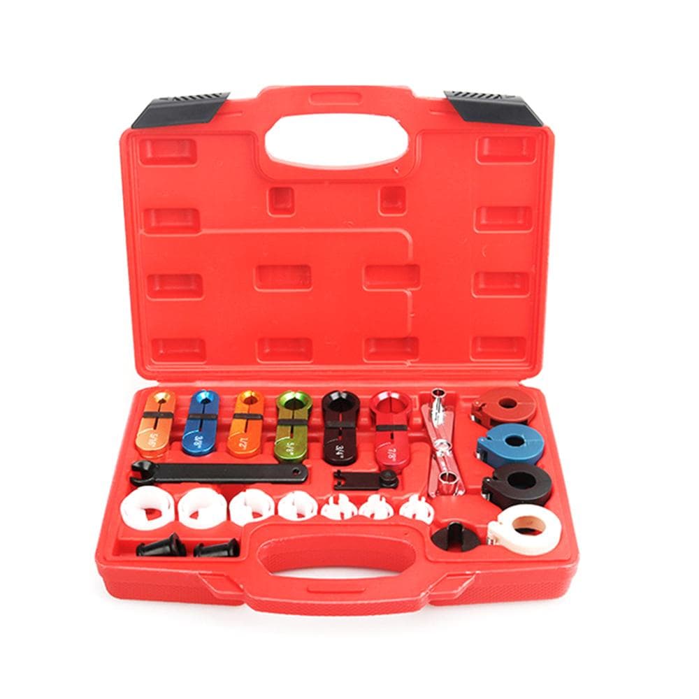 Master Quick Disconnect Tool Set, 22pc Line Disconnect Tool Kit for AC Fuel & Transmission red