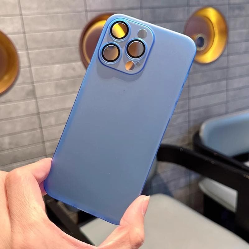 Applicable To IPhone16Pro Ultra-thin Ice Fog Mobile Phone Case Apple 15 Matte Skin Feeling 14 Comes with Lens Protection Case iPhone11