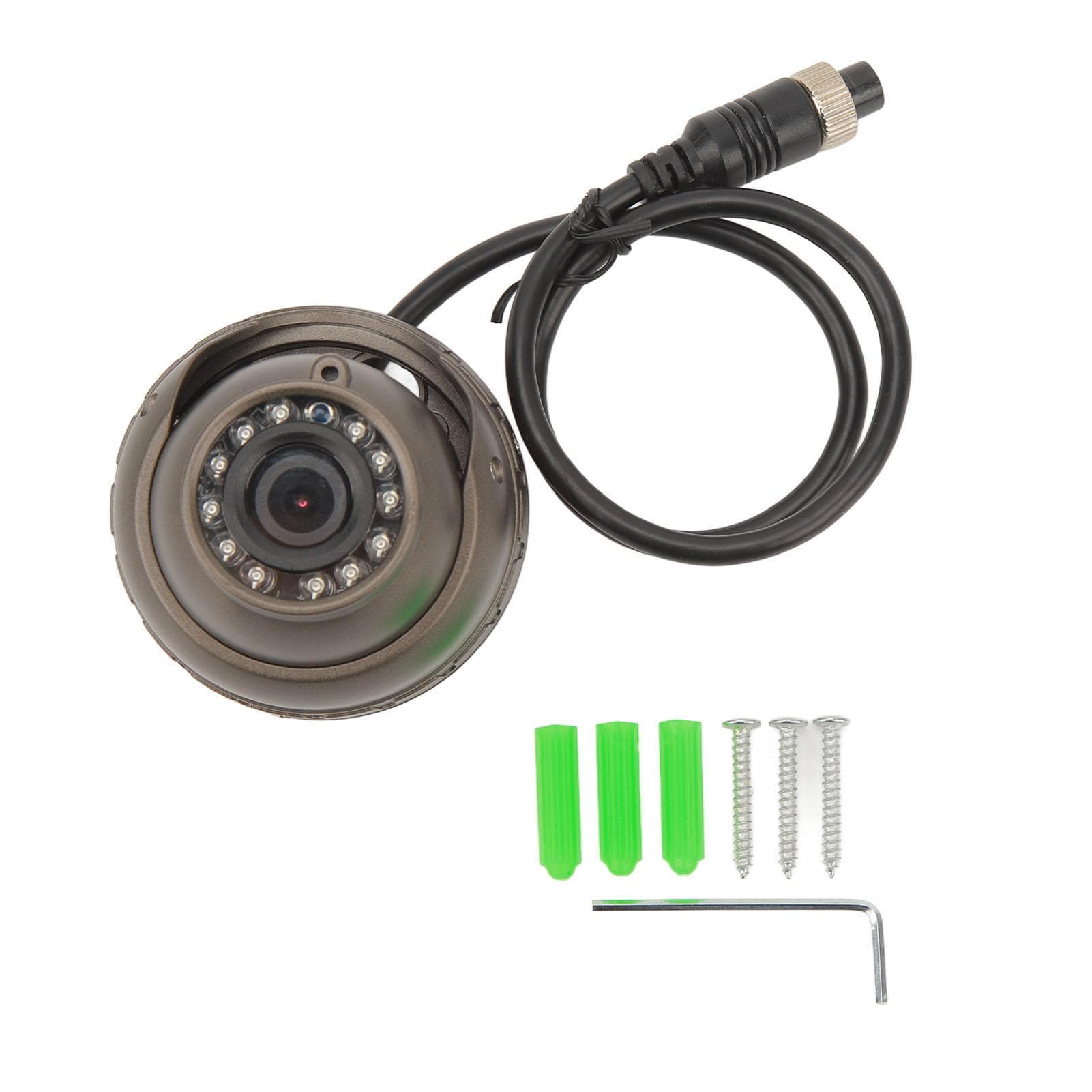 DC 12V Vehicle Interior Dome Camera Video Audio Recording Wide Angle IP67 Waterproof IR Night