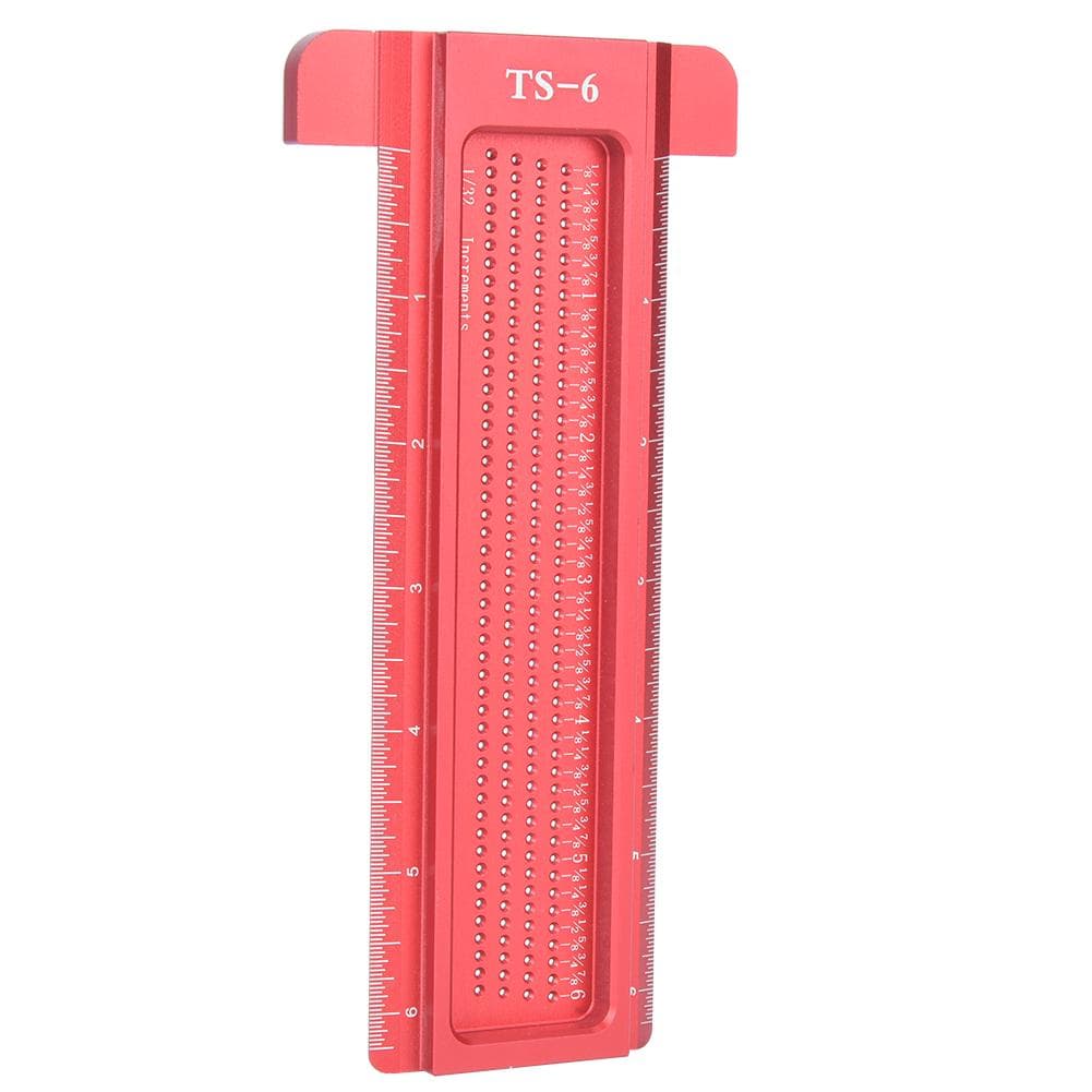 T Type Woodworking Scriber Gauge Aluminum Alloy Hole Ruler Carpenter Measuring Tool