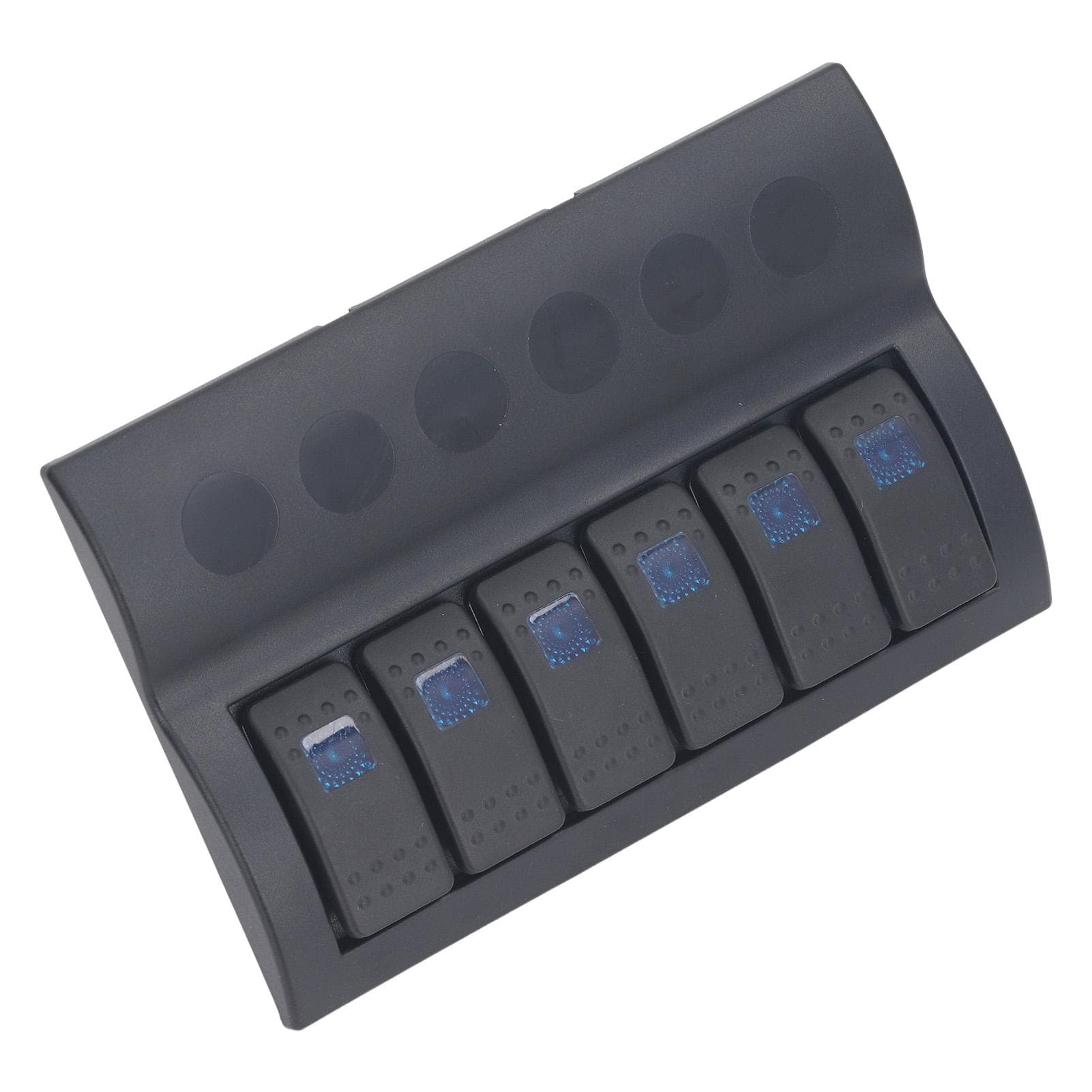 Electrical Switch Panel 6 Gang Pre Wired Blue LED Switch Control Panel with Overload Protector for