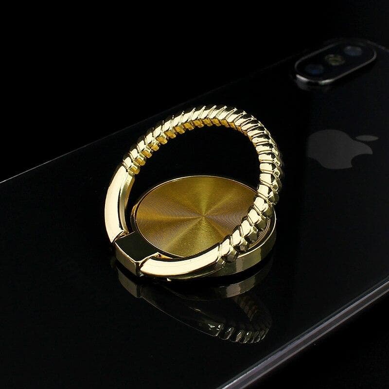 Universal Finger Ring Mobile Phone Holder Thin Metal Smartphone Stand For iPhone Xiaomi Samsung IPad Tablet Bracket Magnetic Car Mount gold
