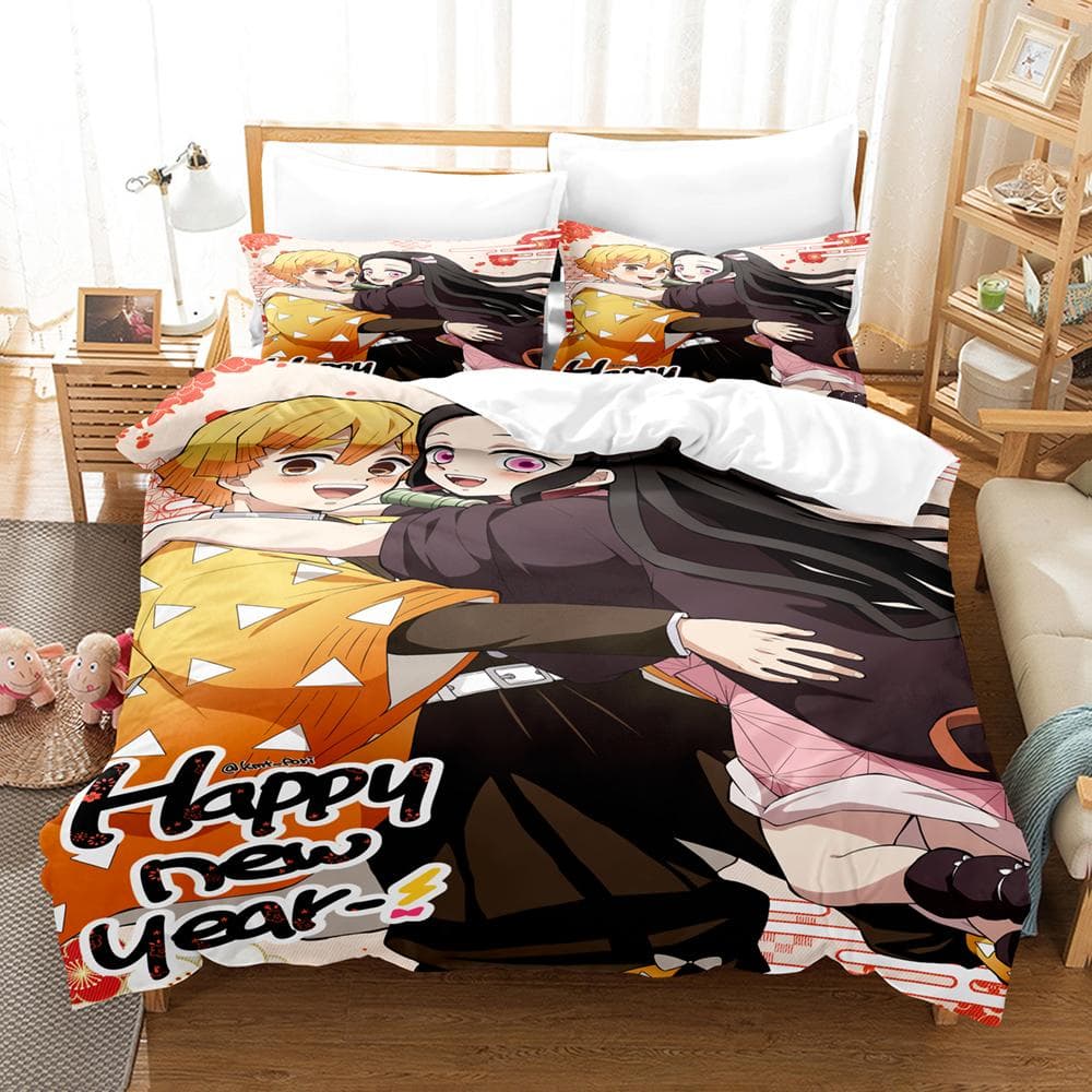3DOut Of The bladeBedding Sets Duvet Cover Set With Pillowcase Twin Full Queen King Bedclothes Bed Linen EU single(135x200cm)
