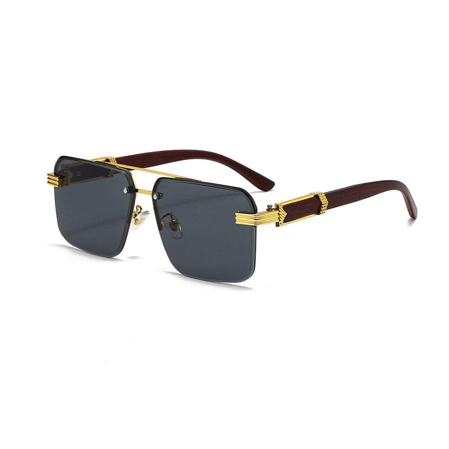 Vintage Square Sunglasses Men Women Double Bridge Gradient Shades Trendy Luxury Sun Glasses Fashion Brand Design