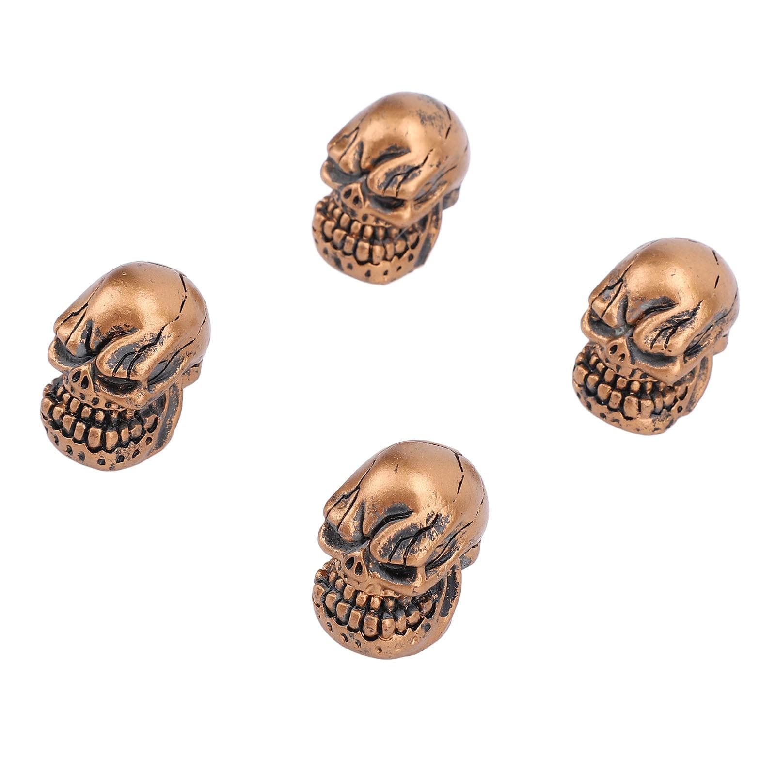 4Pcs Tire Valve Stem Cap Skull Style Perfect Sealing Valve Stem Cap Cover for Car Truck Bike