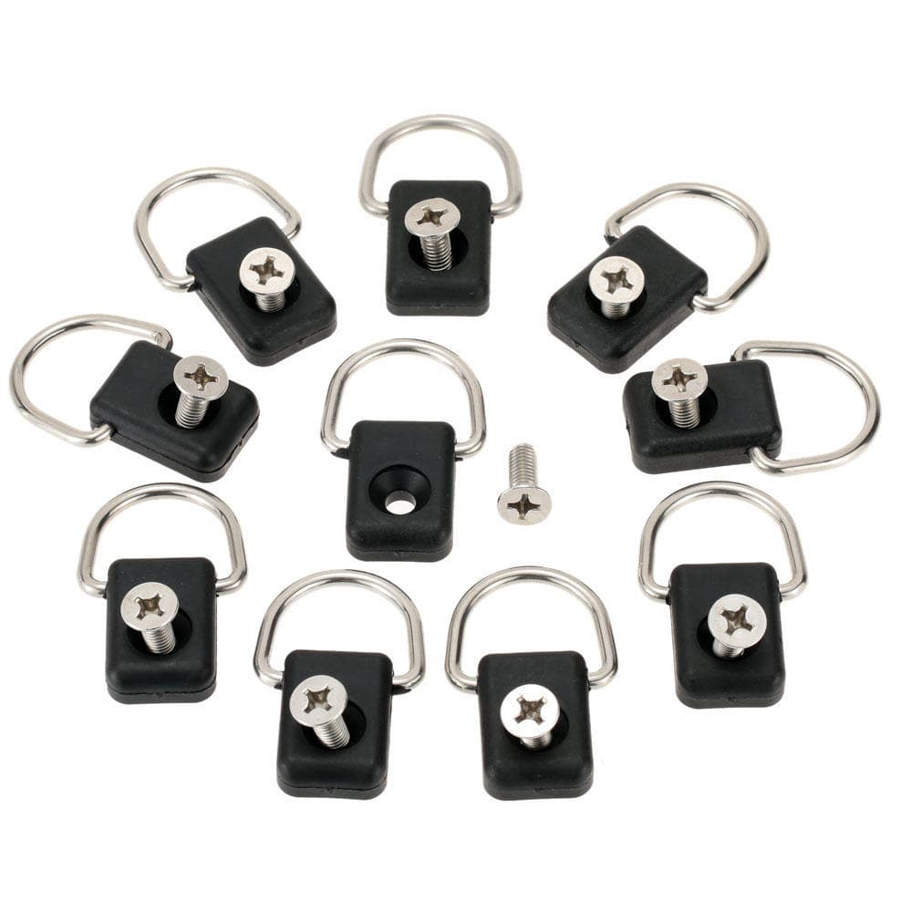 10pcs High Quality Kayak D Rings Outfitting Rigging for Boat Canoe Kayak ! black