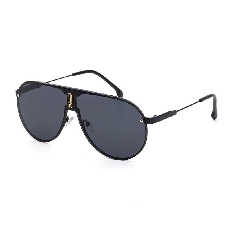 Classic Pilot Sunglasses Vintage Big Frame Punk Luxury Brand Designer UV Protection Outdoor Driving Metal Sun Glasses As the photo